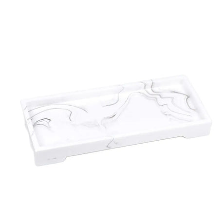 Bathroom Storage Tray - Elegant Marble Design for Jewelry and Toiletries - Marble Bathroom Tray - Hurbane Home
