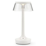 battery table lamp cordless with transparent shade and dimmable led