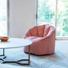Bean Bag Chairs - Desert Rose Plush Milano Lounge Seat With Handle - Bean Bag Chair - Hurbane Home