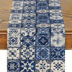 Beige Linen Table Runner - Bohemian Cotton Crochet Decor for Dining Tables - Boho Table Runner - Hurbane Home