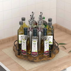 Best Spice Rack Organizer - 360 Rotating Countertop Spice Rack with Jars for Kitchens - Rotating Spice Rack - Hurbane Home