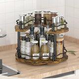 Best Spice Rack Organizer - 360 Rotating Countertop Spice Rack with Jars for Kitchens - Rotating Spice Rack - Hurbane Home