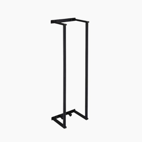 Stainless steel black bath towel roll rack mounted in modern bathroom