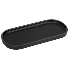 Black Ceramic Vanity Tray - Marble Bathroom Organizer with Elegant Design - Marble Bathroom Tray - Hurbane Home