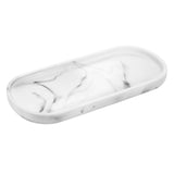 Black Ceramic Vanity Tray - Marble Bathroom Organizer with Elegant Design - Marble Bathroom Tray - Hurbane Home