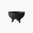 Black Ceramic Vase – Modern Tripod Flower Pot Fruit Bowl Decor - Hurbane Home