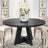 black modern farmhouse round dining table decor