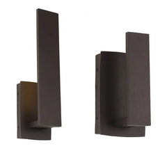 Black LED Wall Sconce – Outdoor Waterproof Aluminum Wall Lamp for Porch & Balcony - Hurbane Home
