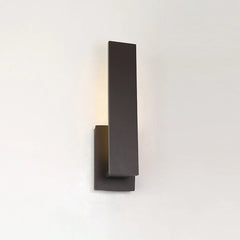 Black LED Wall Sconce – Outdoor Waterproof Aluminum Wall Lamp for Porch & Balcony - Hurbane Home