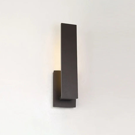 Black LED Wall Sconce – Outdoor Waterproof Aluminum Wall Lamp for Porch & Balcony - Hurbane Home