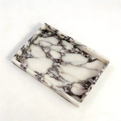 Black Marble Vanity Tray - Elegant Jewelry Organizer & Bathroom Countertop Decor - Marble Bathroom Tray - Hurbane Home