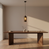 Vintage Black Iron Flame Pendant Light for Dining