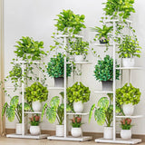 Black Metal Plant Stand – Multi - Tier Vertical Flower Pot Organizer - Hurbane Home