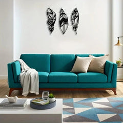 Black Metal Wall Art - Large Decorative Artwork for Stylish Living Rooms - black metal wall art - Hurbane Home