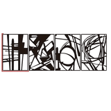 Black Metal Wall Art - Large Modern Decor for Living Room Walls - black metal wall art - Hurbane Home