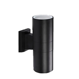 Black outdoor wall lights made of aluminum with modern rectangular design
