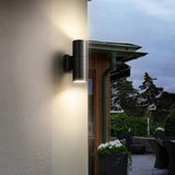 Black Outdoor Wall Lights - Sand Black Aluminum Outdoor Wall Sconce Porch Lamp - Hurbane Home