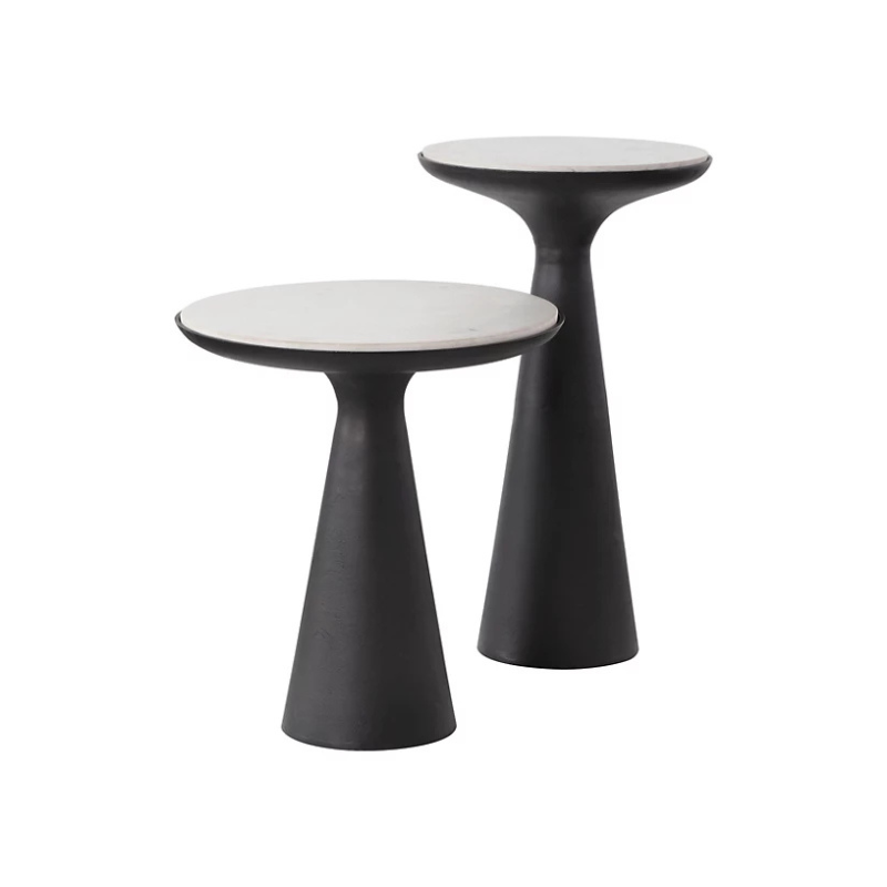 black round end table contemporary marble top and gold frame