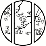 Black Round Wall Decor - Modern Metal Circle Art for Home Interiors - round metal wall art - Hurbane Home