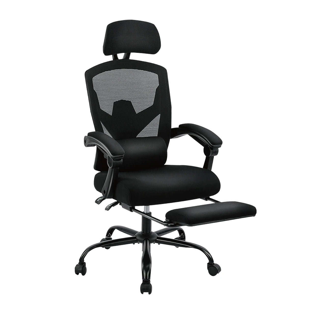 black adjustable ergonomic office chair