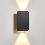 Black finish option of the rectangular up and down wall sconce