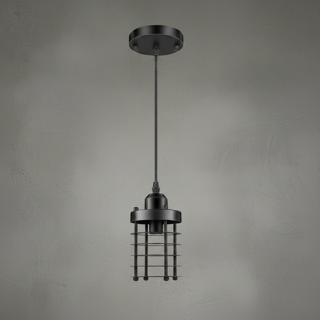 black metal pendant light without bulb