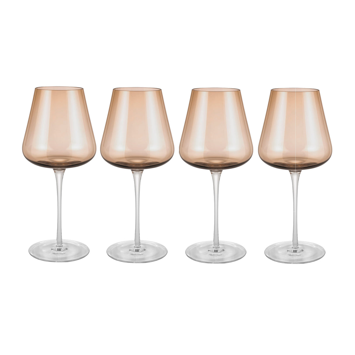 Blown glass wine with smoky gray hand-blown finish