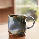 blue ceramic vintage coffee cup