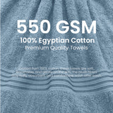Premium Bath Towel Sets – 100% Egyptian Cotton, 550 GSM, 4 and 8-Piece Sets