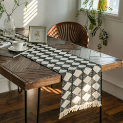 Bohemian Kitchen Runner - Macrame Table Decor for Chic Dining Aesthetics - Boho Table Runner - Hurbane Home