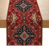 Bohemian Kitchen Runner - Modern Boho Style Long Red Table Decor - Boho Table Runner - Hurbane Home