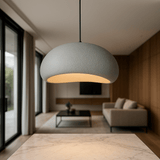 Modern LED pendant light shade side elevation view