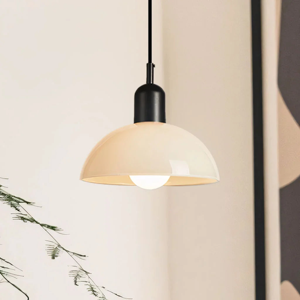 Bowl pendant light lamp body colour swatch for the white shade