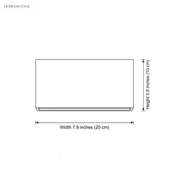 Rectangular up and down wall sconce dimensions diagram