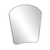 brass mirror wall decor with warm metallic finish