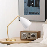 Brass table lamp with rotatable head