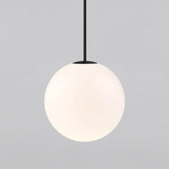 Modern globe pendant light on a rigid stem for kitchen islands, view 6