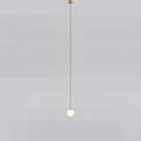 Glass globe pendant with a fixed 39.4 inch brass rod drop, view 15