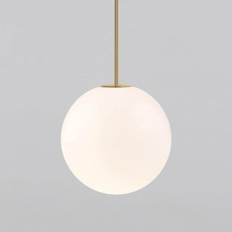 Glass globe pendant with a fixed 39.4 inch brass rod drop, view 21