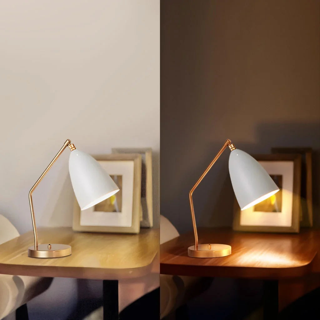 Brass table lamp push button switch on base