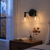 Brass seeded glass dome sconce detail view 19 showing finish and construction
