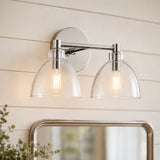 Brass seeded glass dome sconce detail view 23 showing finish and construction