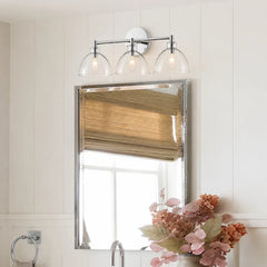 Brass seeded glass dome sconce detail view 27 showing finish and construction