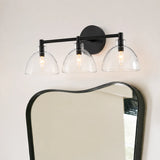 Brass seeded glass dome sconce detail view 31 showing finish and construction