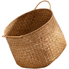 Brown Woven Storage Baskets - Handcrafted Organizer for Cosmetics and Flowers - Wooven Storage Baskets - Hurbane Home