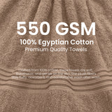 Premium Bath Towel Sets – 100% Egyptian Cotton, 550 GSM, 4 and 8-Piece Sets