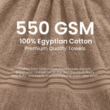 Premium Bath Towel Sets – 100% Egyptian Cotton, 550 GSM, 4 and 8-Piece Sets