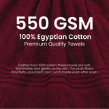 Premium Bath Towel Sets – 100% Egyptian Cotton, 550 GSM, 4 and 8-Piece Sets