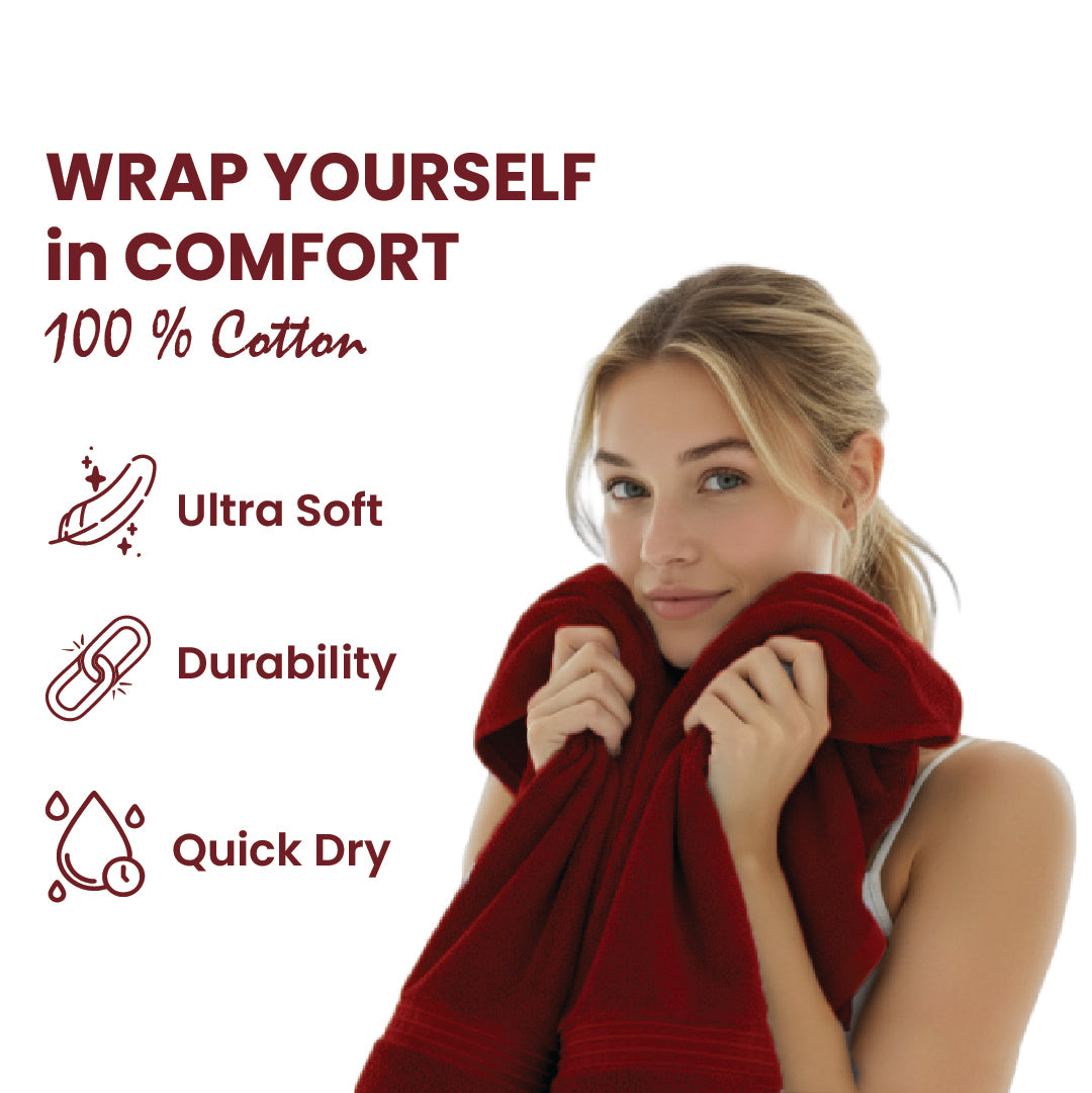 Premium Bath Towel Sets – 100% Egyptian Cotton, 550 GSM, 4 and 8-Piece Sets