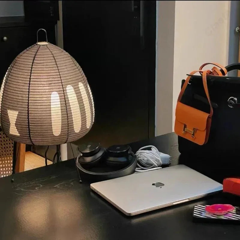 Elenorra Hikari Wabi Paper Table Lamp 10.2in Dia x 16.9in
